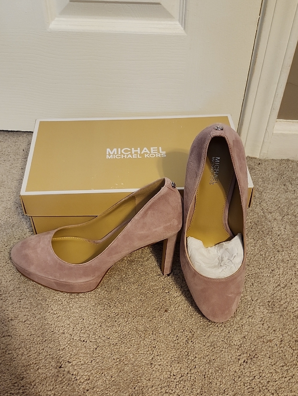 Michael Kors Women’s Suede Pink Platform Pump